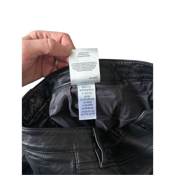 Agolde Recycled Leather Relaxed Boot Pant size 25 Black Detox - Picture 12 of 12